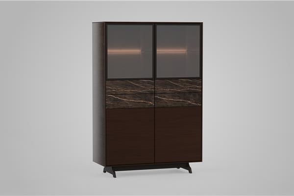 Vitrine à 2 portes - Meubles en chêne